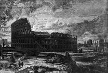 "The Coliseum, Rome", by F.L. Bridell in the Royal Academy Exhibition, 1860. Creator: Thomas Gilks