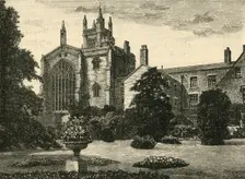 The College Chapel, from the Warden's Gardens 1898. Creator: Unknown
