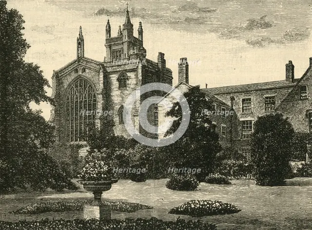 'The College Chapel, from the Warden's Gardens', 1898. Creator: Unknown.