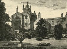 The College Chapel, from the Warden's Gardens 1898. Creator: Unknown
