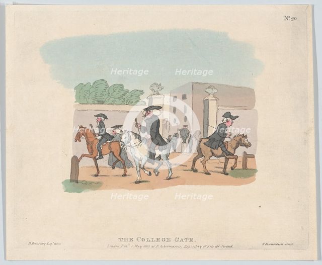 The College Gate, May 1, 1803., May 1, 1803. Creator: Thomas Rowlandson.