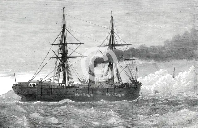 The Collision in Dover Bay: the Franconia backing from the Strathclyde, 1876. Creator: Unknown.