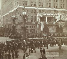 The Columbian Parade Oct 20th, 1892 Forming of parade on lake front 100,000 people..., 1892. Creator: John C. H. Grabill