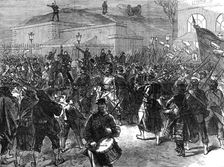 The Commune in Paris: Communists...going out to fight the troops from Versailles, 1871. Creator: Unknown