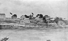 "The Commandants Garden" looking towards William Street from the Brisbane River, c1835. Creator: Unknown