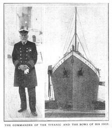 The Commander of the Titanic and the Bows of his Ship (April 20), 1912. Creator: Unknown
