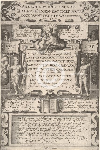 The Commandment to Love One Another, 1599. Creator: Gillis van Breen.