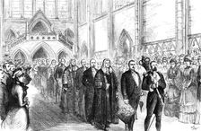 The Commencement of Michaelmas Term at the new Law Courts, 1883. Creator: Unknown
