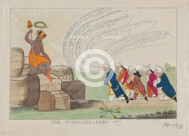 The Commissioners, April 1, 1778. Creator: Matthew Darly.