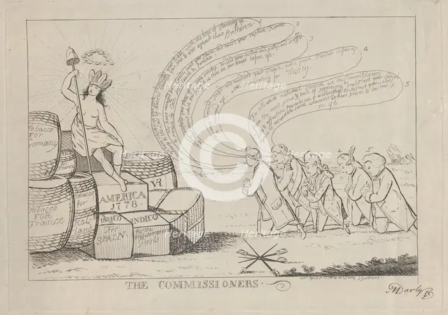 The Commissioners, April 1, 1778. Creator: Matthew Darly.