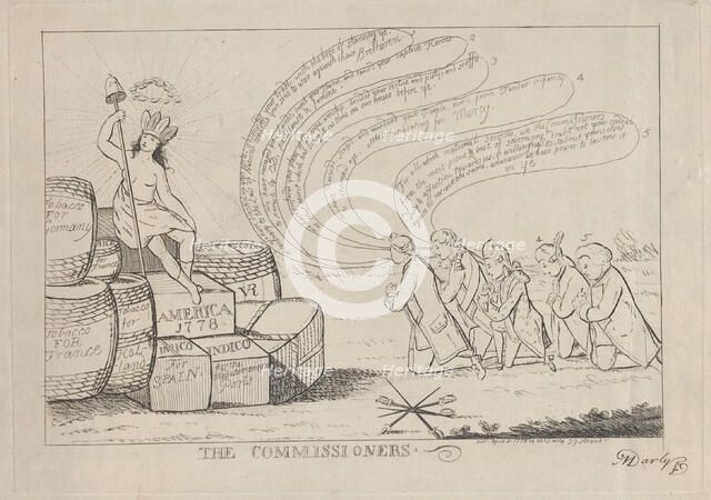 The Commissioners, April 1, 1778. Creator: Matthew Darly.