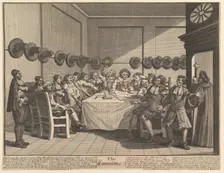 The Committee (Twelve Large Illustrations for Samuel Butler's Hudibras, Plate 10), 1725-68. Creator: William Hogarth