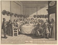The Committee (Twelve Large Illustrations for Samuel Butler's Hudibras, Plate 10), 1725-68. Creator: William Hogarth