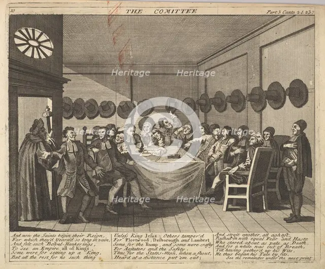 The Committee (Plate 10: Illustrations to Samuel Butler's Hudibras), 1725-30 (?). Creator: Unknown.