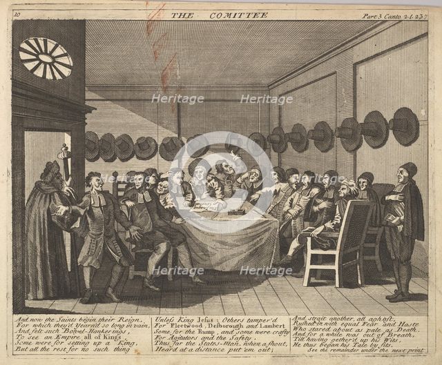 The Committee (Plate 10: Illustrations to Samuel Butler's Hudibras), 1725-30 (?). Creator: Unknown.