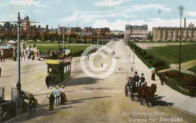 The Common from Clarence Pier, Southsea, Hampshire, c1904. Artist: Unknown