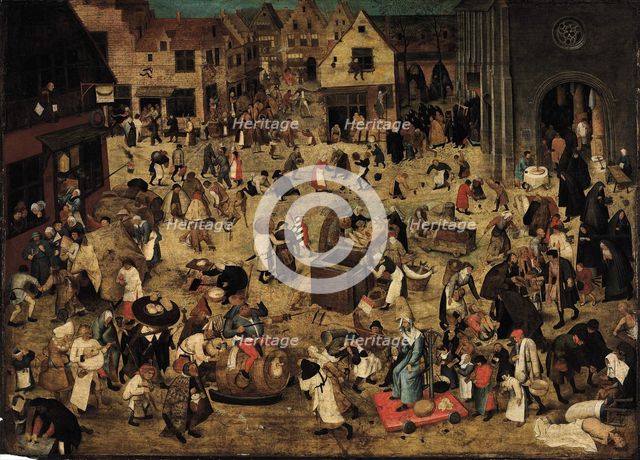 The Combat between Carnival and Lent, c. 1560. Artist: Brueghel, Pieter, the Younger (1564-1638)