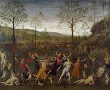 The Combat of Love and Chastity, 1503-1505. Creator: Perugino (ca. 1450-1523)
