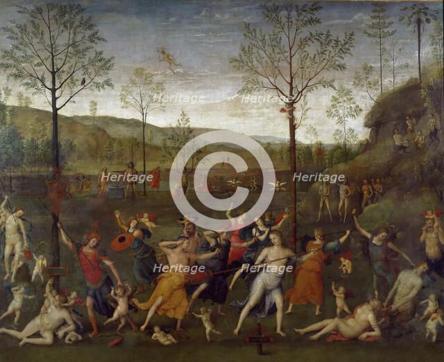 The Combat of Love and Chastity, 1503-1505. Creator: Perugino (ca. 1450-1523).