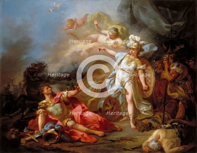 The Combat of Mars and Minerva, 1771. Creator: David, Jacques Louis (1748-1825).