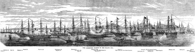 'The Combined Fleets in the Black Sea', 1854. Creator: Unknown.