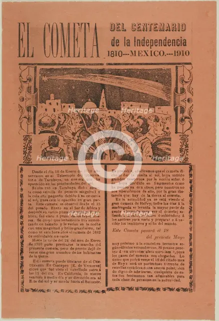 The Comet, 1899, published 1910. Creator: José Guadalupe Posada.