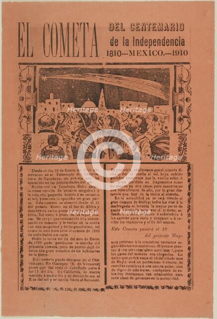 The Comet, 1899, published 1910. Creator: José Guadalupe Posada.