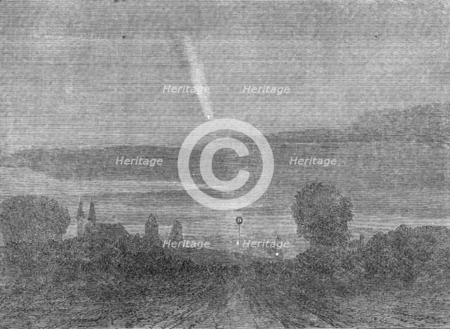 The Comet as it appeared on Tuesday evening, at eleven o'clock, from near the South-Western..., 1861 Creator: Unknown.