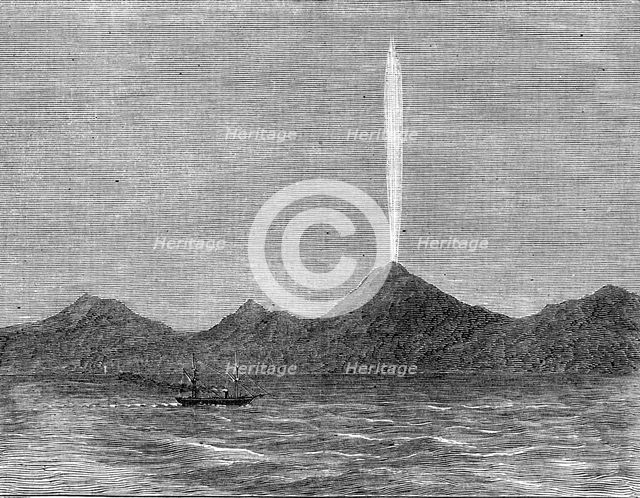 The Comet in the Southern Hemisphere, as viewed from the Wellington, Queen Charlotte's Sound, 1880. Creator: Unknown.