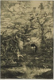 The Comedy of Death (La comédie de la mort), 1854. Creator: Rodolphe Bresdin