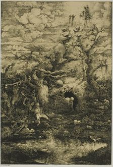 The Comedy of Death (La comédie de la mort), 1854. Creator: Rodolphe Bresdin