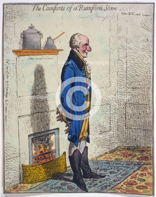 The Comforts of a Rumford Stove, 1800.