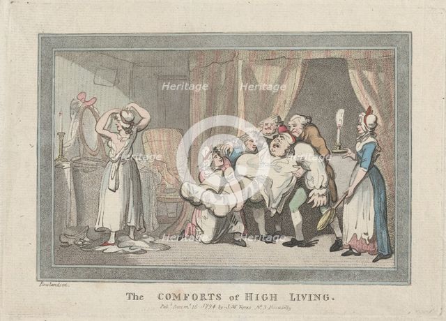 The Comforts of High Living, December 16, 1794., December 16, 1794. Creator: Thomas Rowlandson.