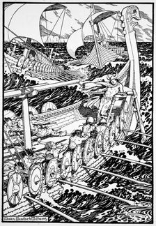 The Coming of the Northmen 1913. Creator: Morris Meredith Williams