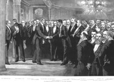 'The Coming of Age of "The Graphic"; The Reception before the Banquet at the Hotel Metropole 1890 Creator: Unknown