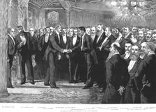 'The Coming of Age of "The Graphic"; The Reception before the Banquet at the Hotel Metropole 1890 Creator: Unknown