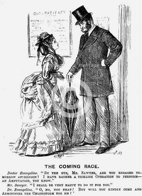 'The Coming Race', 1872. Creator: George du Maurier.