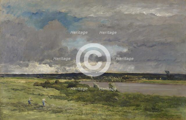 The Coming Storm; Early Spring, 1874. Creator: Charles Francois Daubigny.