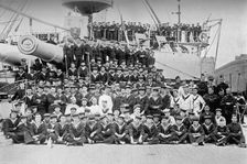 The company of the battleship HMS Howe 1896. Artist: R Ellis