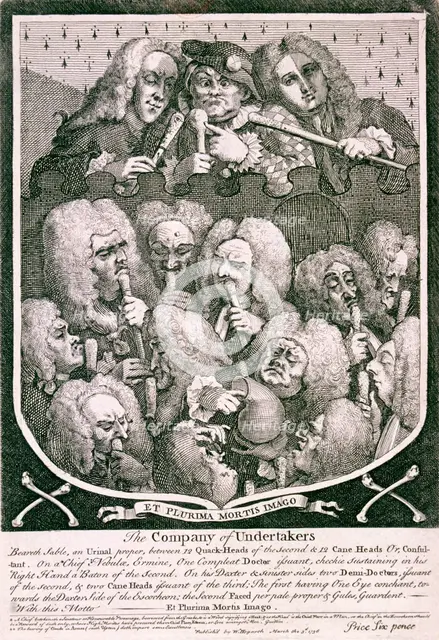 'The Company of Undertakers', 1736. Artist: William Hogarth