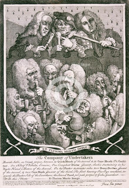 'The Company of Undertakers', 1736. Artist: William Hogarth