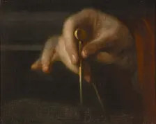 The compass in the hand of an architect. Study, ca 1727