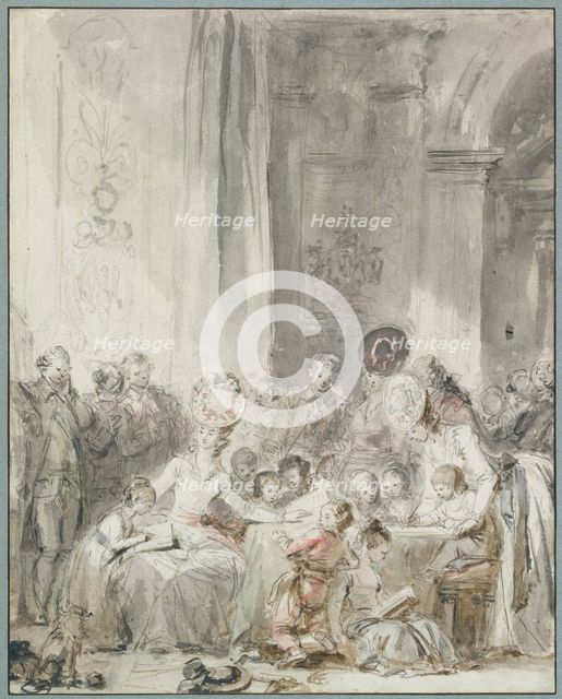 The Competition/Children's Scene: Contest or Instruction in Reading, c1780-1785. Creator: Jean-Honore Fragonard.