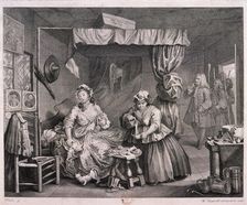 The Compleat trull at her lodging in Drury Lane plate III of The Harlot's Progress, 1732. Artist: William Hogarth