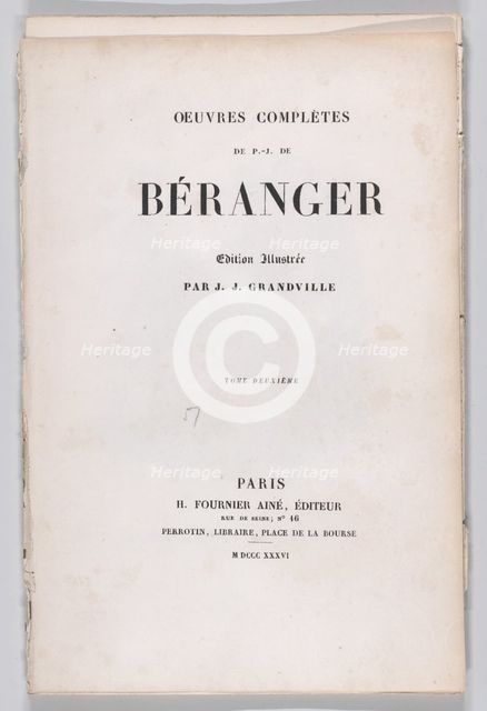 The Complete Works of P.J. de Béranger, 1836., 1836. Creator: Anon.
