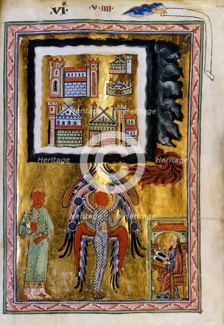 The Completion of the Cosmos (Vision from Liber Divinorum Operum), ca 1220-1230.