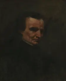 The Composer Hector Berlioz, probably 1850. Creator: Gustave Courbet