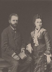 The composer Pyotr Ilyich Tchaikovsky (1840-1893) with his wife Antonina Miliukova, 1877