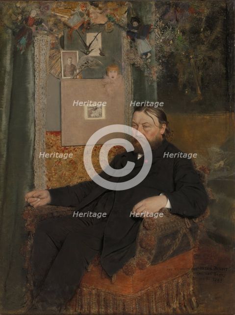 The Composer Peter Benoit, 1883. Creator: Jan Van Beers.