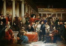 The Compromise of Nobles on 5 April 1566, 1849. Creator: De Bièfve, Edouard (1808-1882)